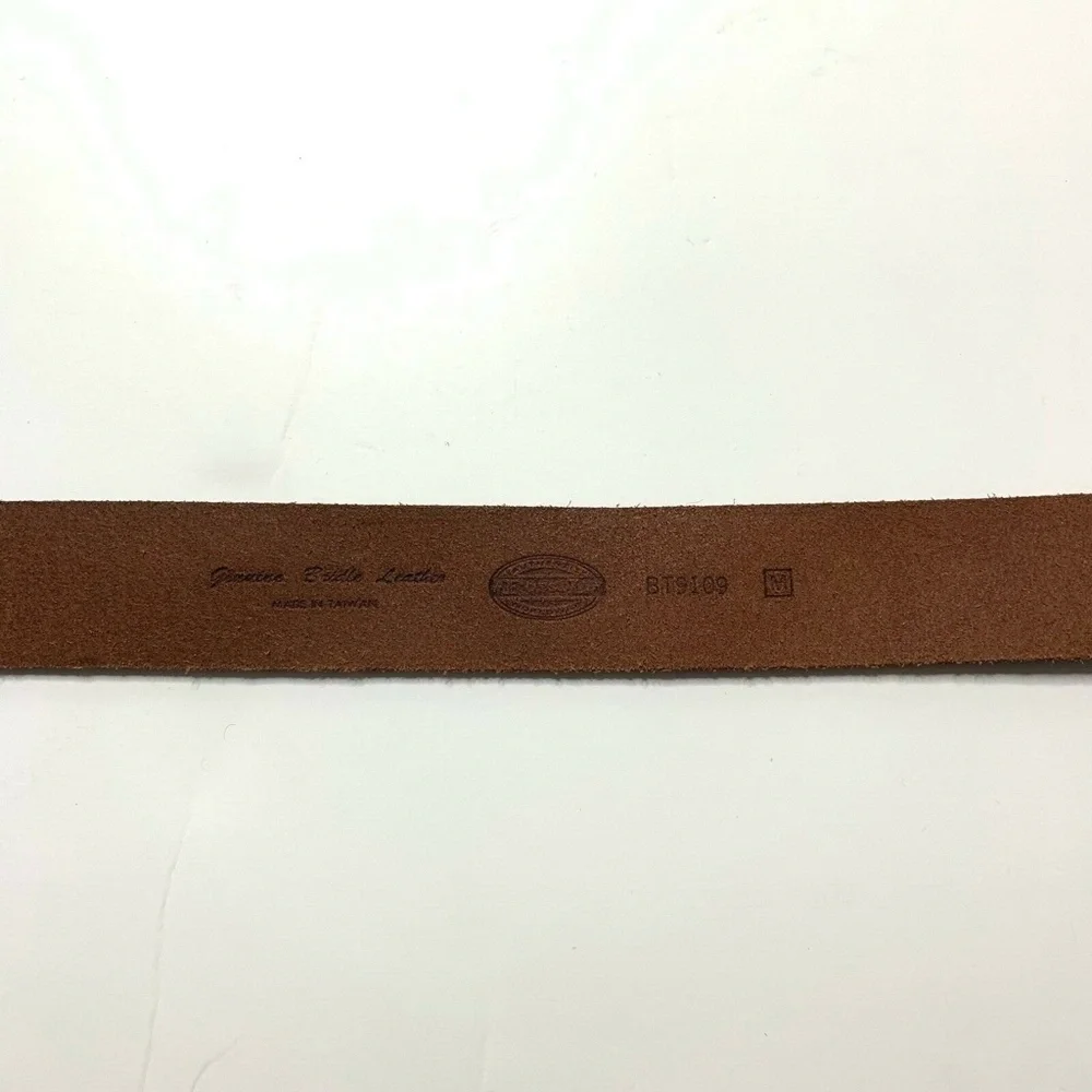 FOSSIL Belt Women Size Medium‎ Brown Leather Embroidery Beading BT9109